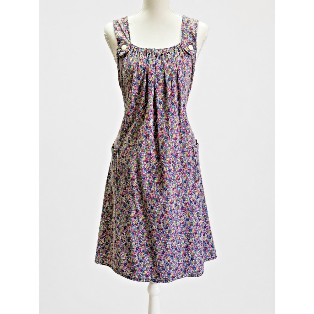 Handmade Floral Sundress Cottagecore Prairie Dress Sleeveless Women's Small